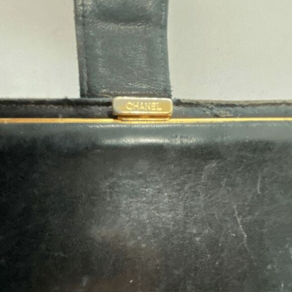 Authentic Vintage Chanel Black Caviar Leather Long Designer Wallet - Picture 15 of 16